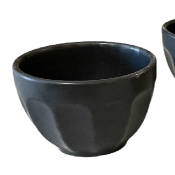 NEW Dwelling Studio BLACK MATTE Dessert Bowl Set/4 - Picture 3 of 4